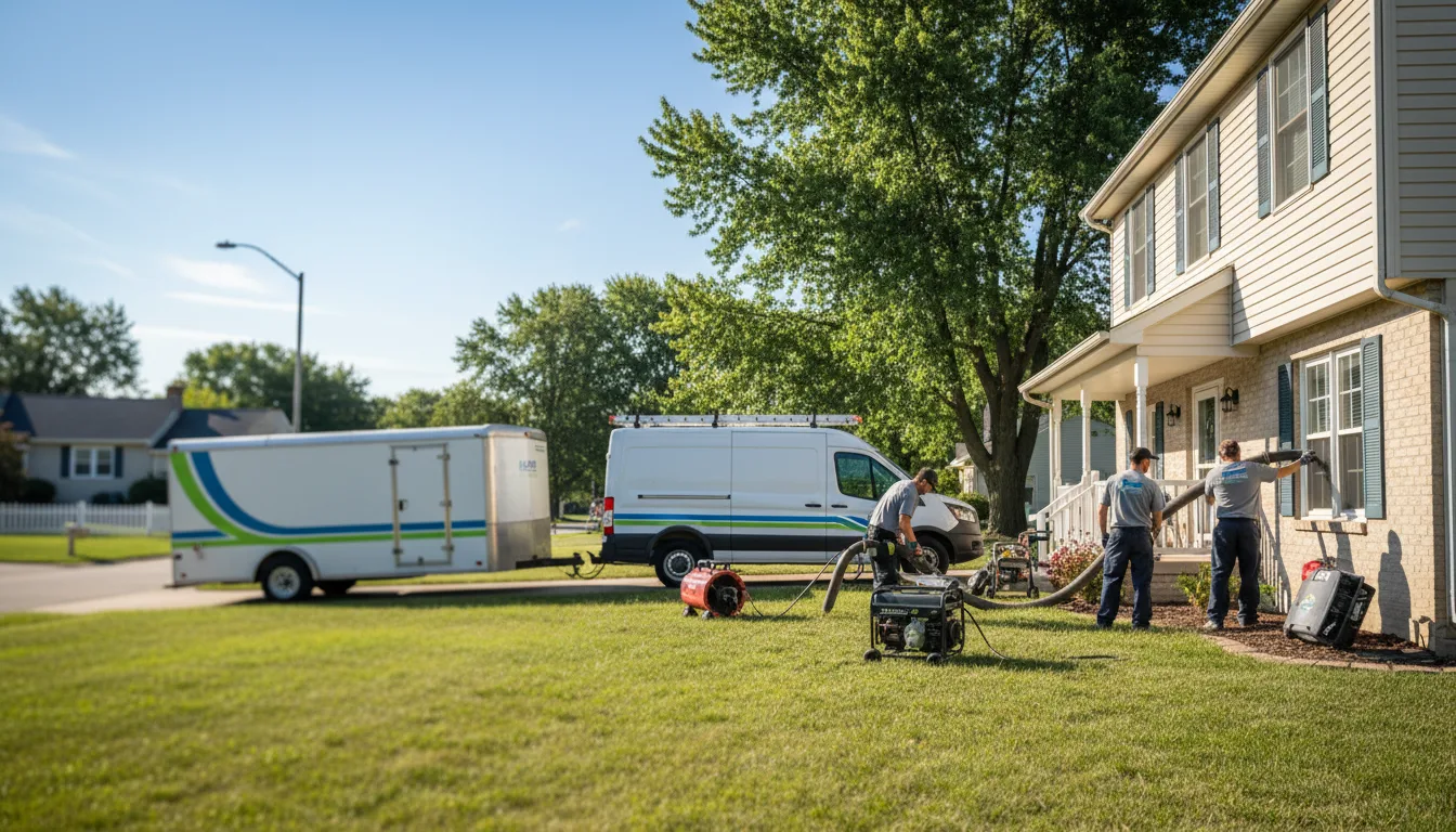 Flooded Basement Restoration And Cleanup With Repair in New Albany, IN near me